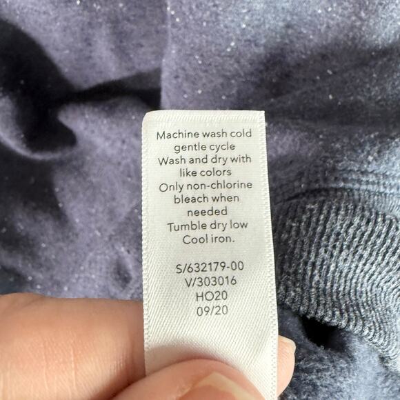 Athleta Women's Small Dusty Navy Textured Balance Pullover L/S Sweatshirt - Picture 9 of 9